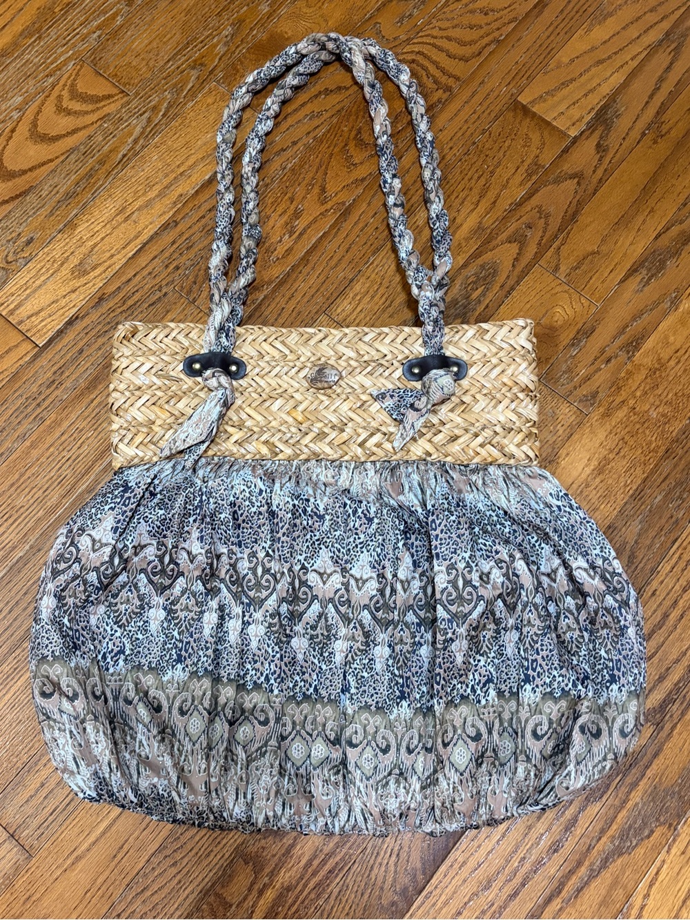 Cappelli Straworld Boho Bag Purse Straw Silky